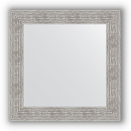 Mirror in the baguette frame - a wave of chrome 90 mm, 70 x 70 cm, evoForm