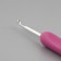 Knitting hook, with a plastic handle, d = 4 mm, 14 cm, purple color