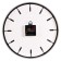Watching clock, interior "classics", silent, d-30 cm, aa