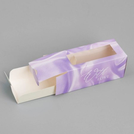 Box for Makarun, confectionery packaging "silk", 12 x 5.5 x 5.5 cm-1