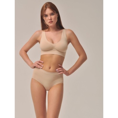 Female top with the “Push-AP” effect on the wide straps of Top Spalla Larga Push, size 50, bodily color