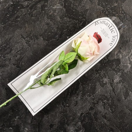 Package-cone for flowers, "romance", white, 14x40 cm