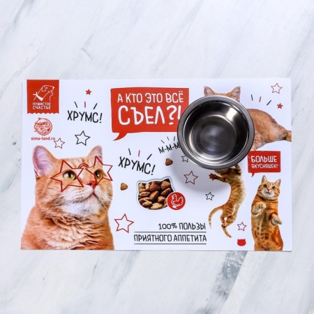 Rug for a bowl “who ate all this” 43x28 ​​cm-1