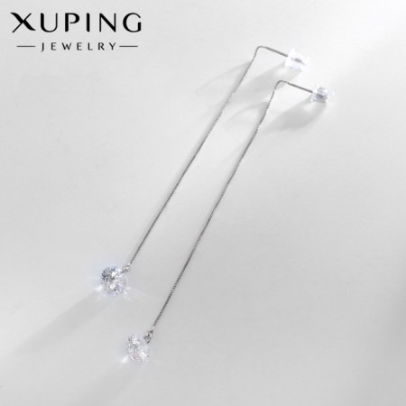 Earrings with rhinestones Xuping broke out, sophistication, white color in silver