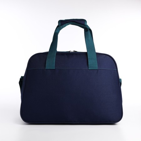 Sports bag with lightning, external pocket, long belt, blue/turquoise color-1