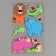 A set of stickers from EVA "Animals", 9 pcs.