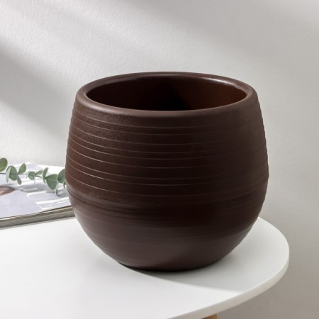 Pot for flowers "Japan", 3 l, dark brown color-1