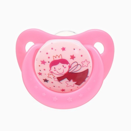 Dummy orthodontist., With a cap and a holder, from 0 months, the color of a violet / roses-5