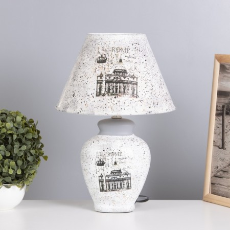 Lamp table ceramics "Roman Empire" E14 220V 39x25x25 cm Risalux-1