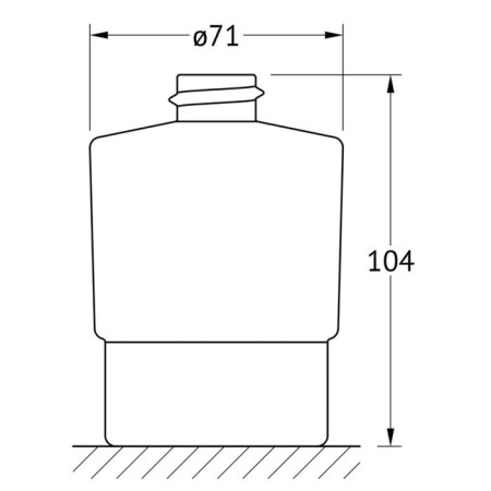 Liquid soap dispenser capacity, matte glass, artwelle-1