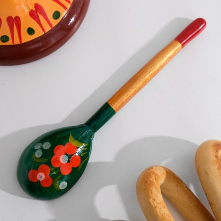 Sugar, with a spoon, 10 × 9 cm, Khokhloma-13