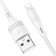 Cable Borofone BX43, Lightning - USB, 2.4 A, 1 m, PVC braid, white