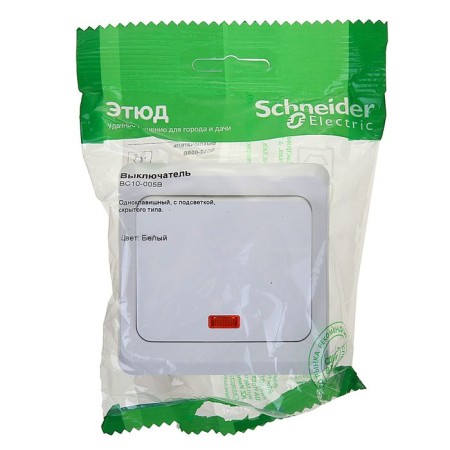 Schetode switch Sche BC10-005b, 1 key, with backlight, white-2