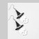 Acryl Earrings "Skulls" in hats, black and white color in silver