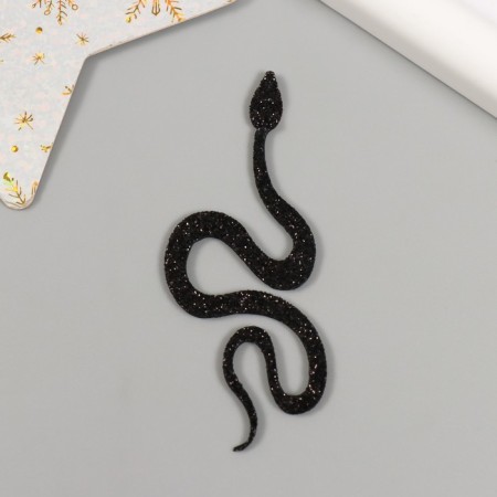 Decor "Black Snake" Foamiran, 7 cm (set 6 pcs)-2