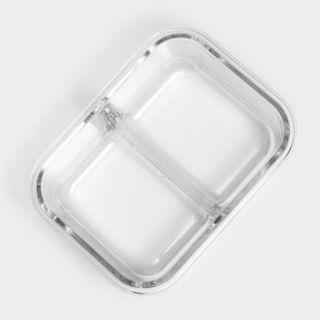Glass Lockie & Lock Food, 1010 ml, 2 sections, green cover-4