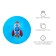 Children's ball zabiaka, d = 22 cm, 60 g, blue color