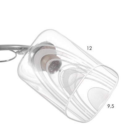 Ceiling chandelier "Marie" 2x40W E27 Color: silver-5