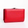 Women's wallet on the button, red color