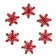 Decor "Snowflakes" on an adhesive basis, set of 6 pcs., Red color