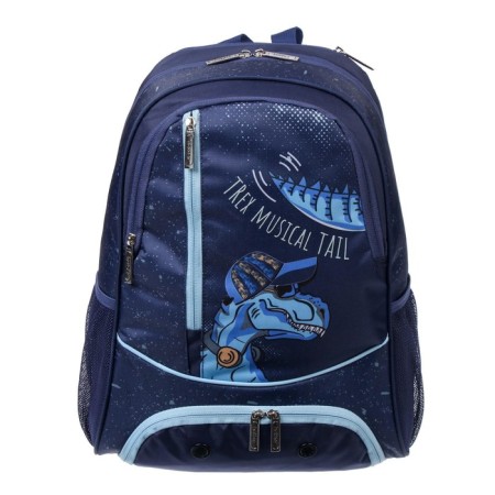 School backpack 42 x 29 x 12 cm, ergonomic back, laptop department, Hatber Sreet "My friend Dino", blue-2