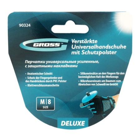 Universal GROSS 90324 gloves, reinforced, with protective pads, size 8-5