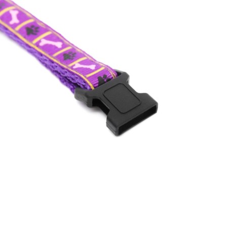 The two -layer collar with the fastx "Bones and legs", 30 x 1 cm, purple-5
