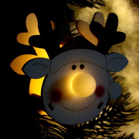 Light decor with the suspension "New Year" 9 cm, mix-1
