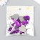 Decor for creativity plastic "Rhinestones heart. Dark violet" set of 30 pcs 2.5x2.5 cm