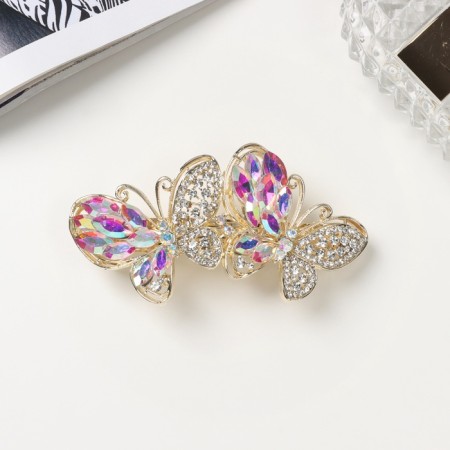 Clothing machine for the hair "Diodor" butterflies, 8.5 cm, gold