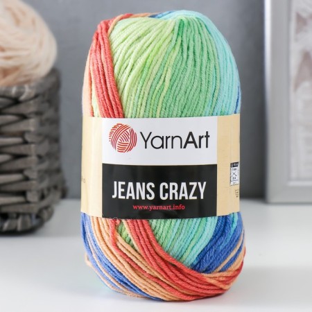 Yarn "Jeans Crazy" 55% cotton, 45% acrylic 160m/50g (8209 Blue-Salace)