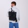 City backpack made of genuine leather with lightning, igermann, black color
