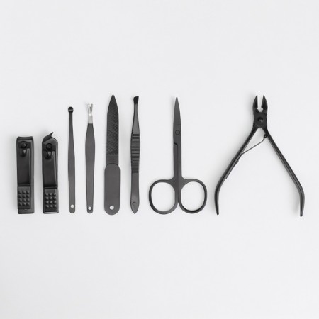 Manicure set, 8 items, in case, black color-3