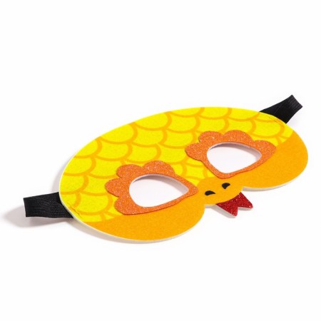 Carnival mask "Funny snake" Golden color-3