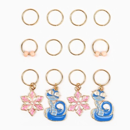 Hair piercing New Year's "Dreams will come true" for the New Year, 12 pcs-2