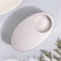 Close "narrow oval. Marble" from gypsum, 11.5x7x4cm, champagne