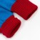 Women's mittens, white/blue/red color, size 18