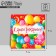 Mini -postcard "Happy Birthday", Rainbow, 7 × 7 cm