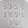 Cathers for polymer clay "Figures with horns" set 10 pcs
