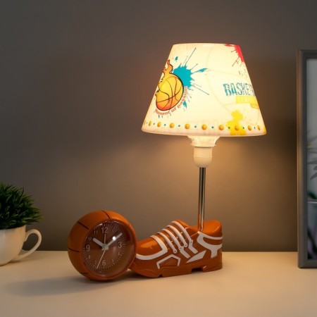 Basketball table lamp E14 15W orange-white 6x30x32.5 cm Risalux-1