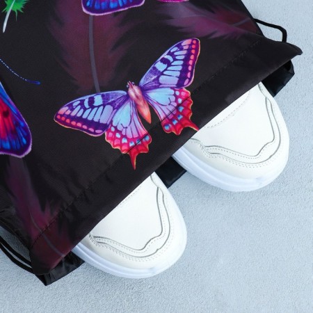 Shoe bag "Bright butterflies" Bologna material, 30 x 40 cm-5