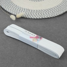Knitted elastic, 15 mm, 10 ± 0.5 m, white color