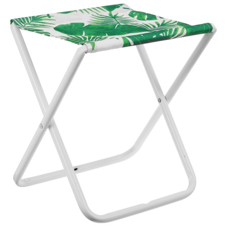 Folding stool, tropical leaves-4