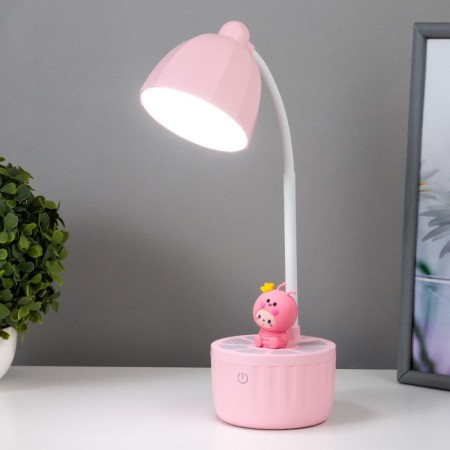 Table lamp "Mini Beetle" LED 3 modes 6.4W USB pink 10x10x37.5 cm Risalux-1