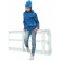 Windbreaker for girls, height 122 cm, blue color