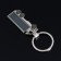 Cartage keychain, "truck", metal, chrome