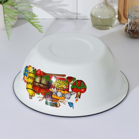 Bowl, 4 l, induction, neckline, white color-2