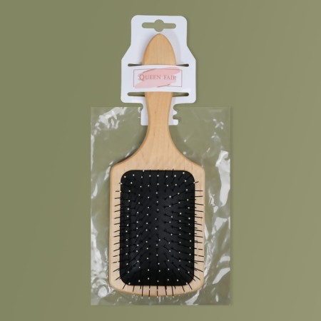 Massage comb, 24.5 × 9 cm, beige color/black-3