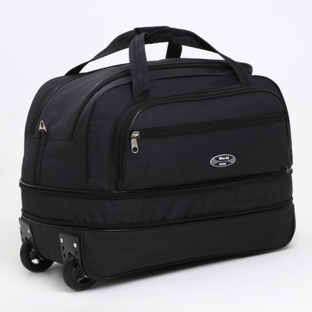 Road bag on wheels, a lightning department, with an increase, an outer pocket, black color-2