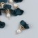 Decor for creativity Textile "Flower with pearls. Coniferous" set 10 pcs 2.5 cm